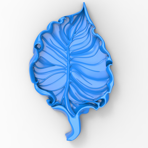 مدل سه بعدی سینی طرح برگ