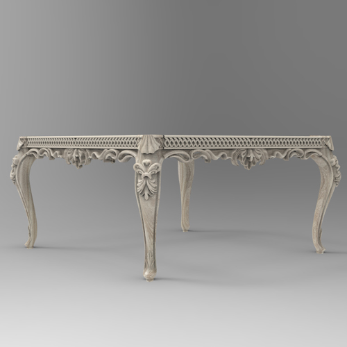 STL file for carved furniture front table